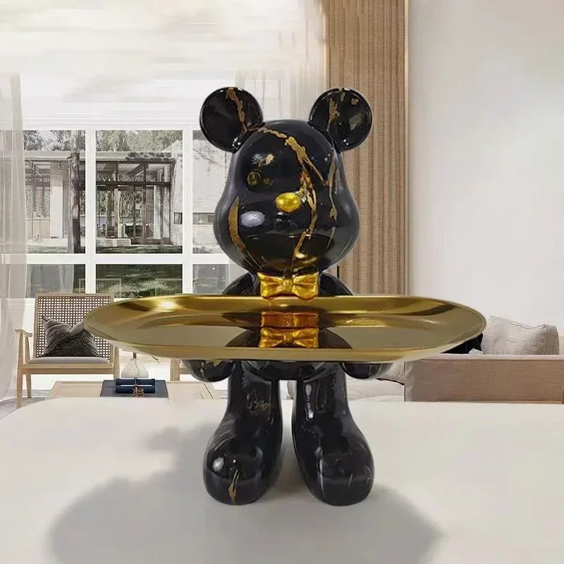 DecorBites™ Graffiti Bear Figurine Home Decor Sculpture Shelf Statue Table Gift
