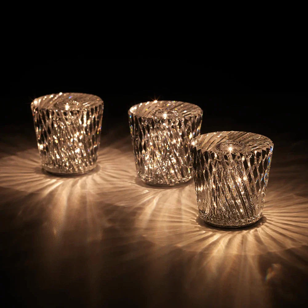 DecorBites™ Crystal Diamond Night Light | Rechargeable LED Table Lamp