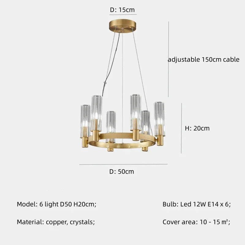 Modern black crystal chandelier pendant lights living room glass