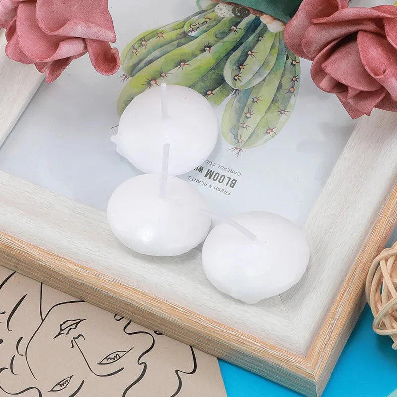 6/10/16Pcs Unscented Floating Candles – Romantic Soy Wax Discs for Valentine's Day, Weddings, Parties, and Home Décor