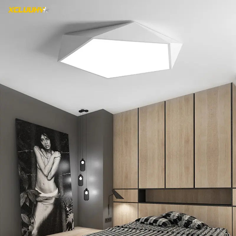 DecorBites™ Geometric LED Ceiling Lamp for Modern Spaces