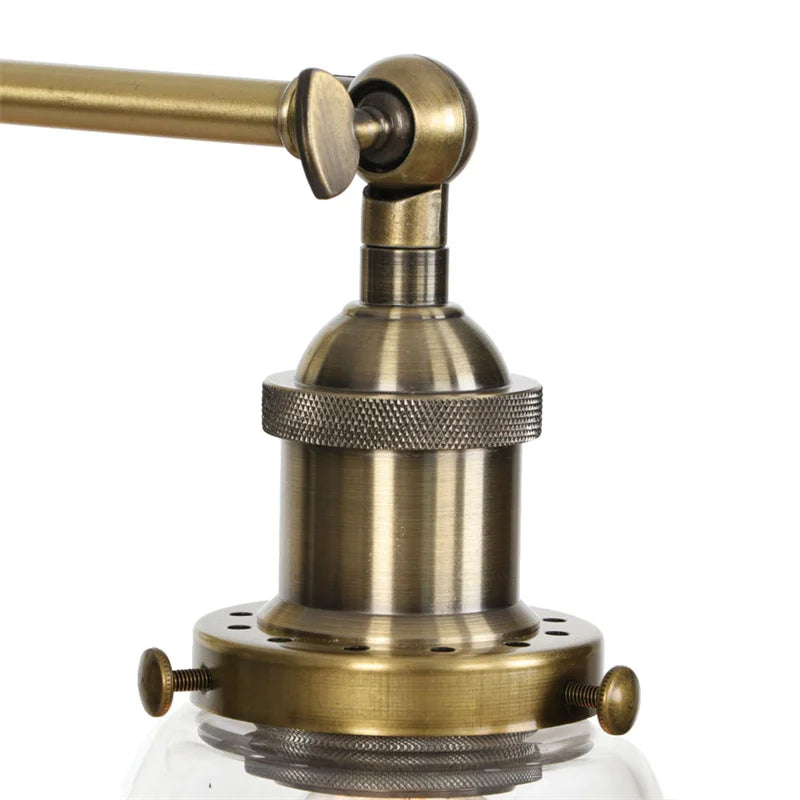 DecorBites™ Industrial Vintage LED Wall Sconce Stair Loft Bedside Lamp Glass Mirror Light