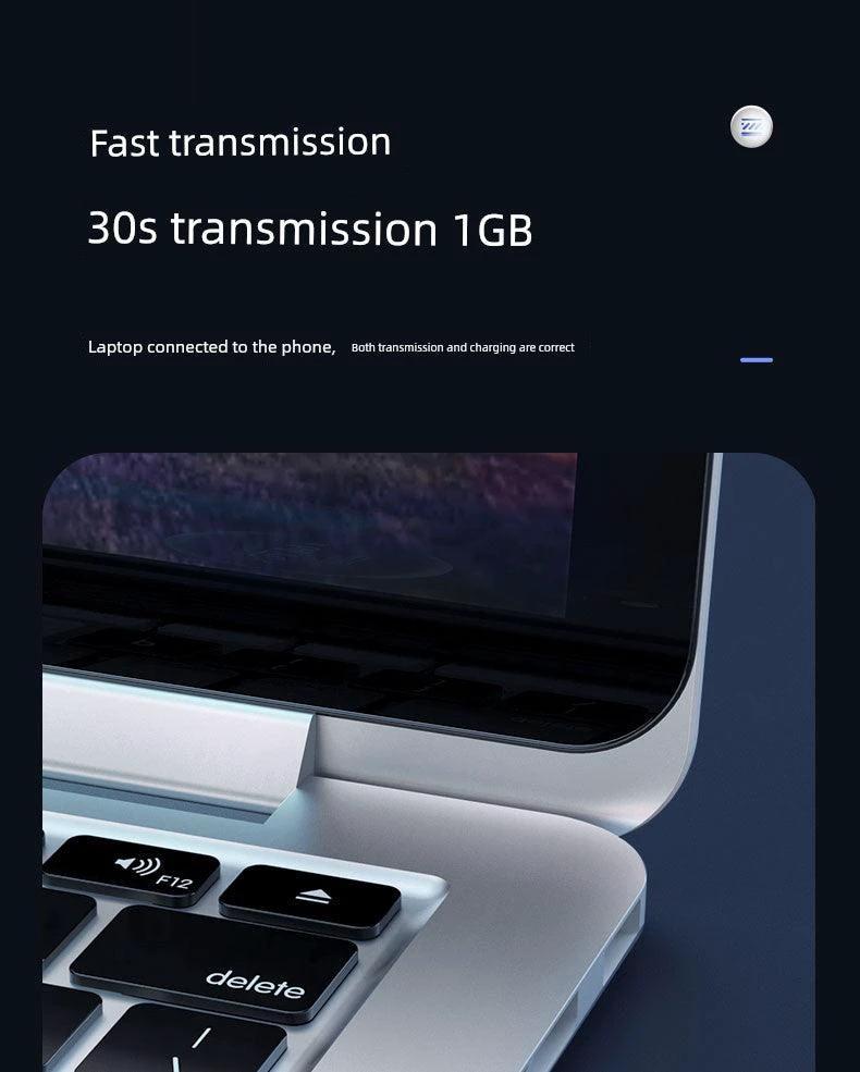 Double-Headed Typec Data Cable Mobile Phone Computer Car Universal Male-to-Male CTOC Flash Charging Cable 2 M Long Fast Charging