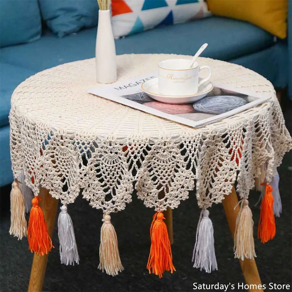 DecorBites™ Cotton Macrame Tassel Wall Hanging Tapestry or Tablecloth