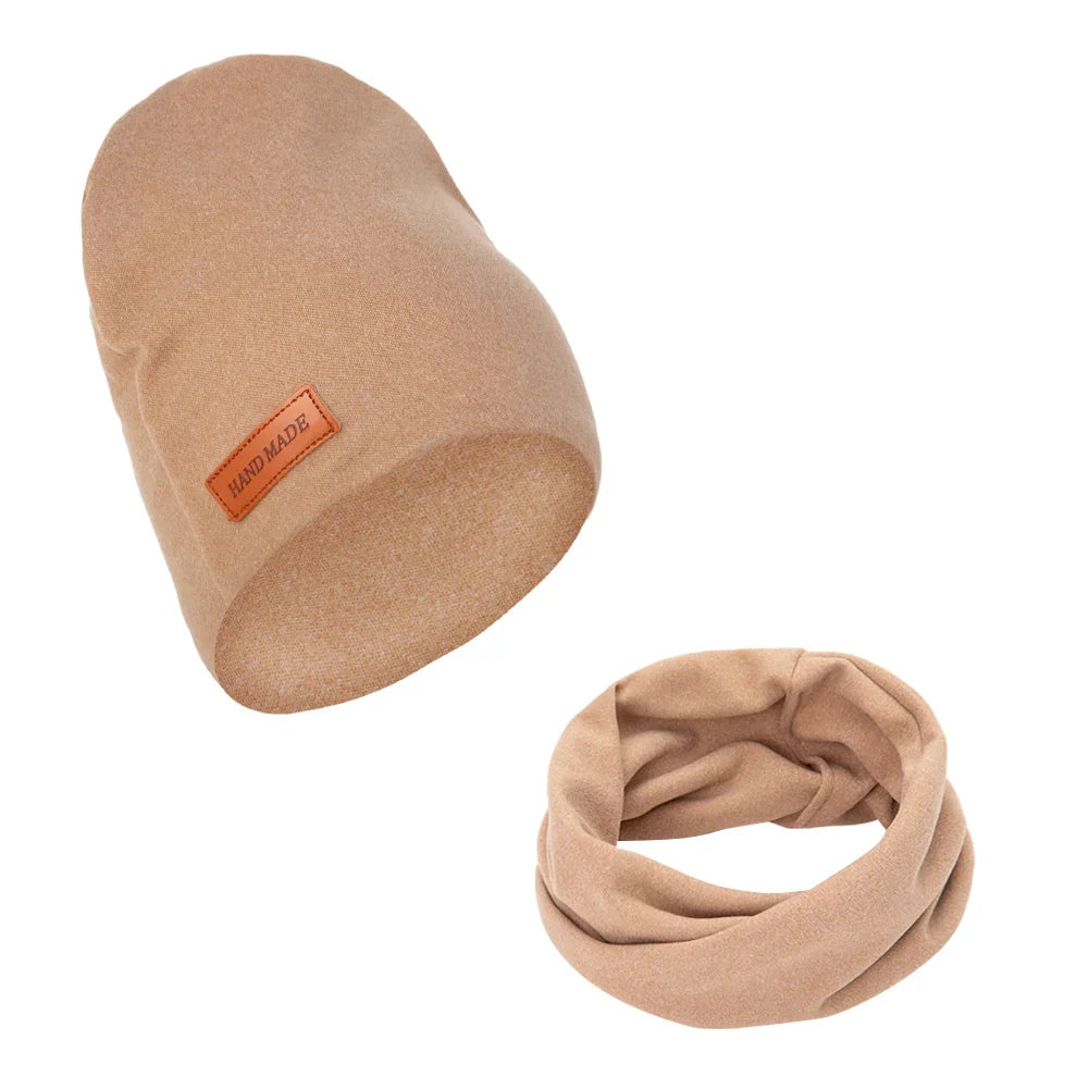 Baby Girls Turban Hat Set | 2-Piece Knit Beanie and Scarf for Infants