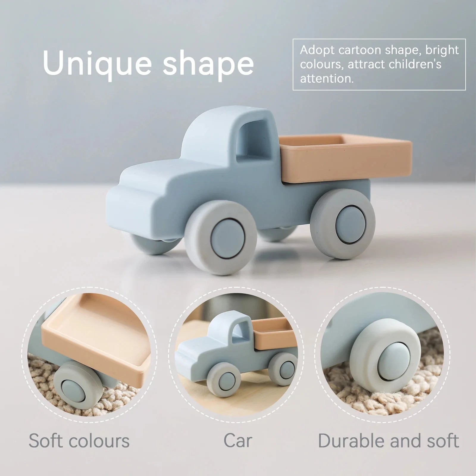 Montessori Silicone Baby Car Teether Educational Toy