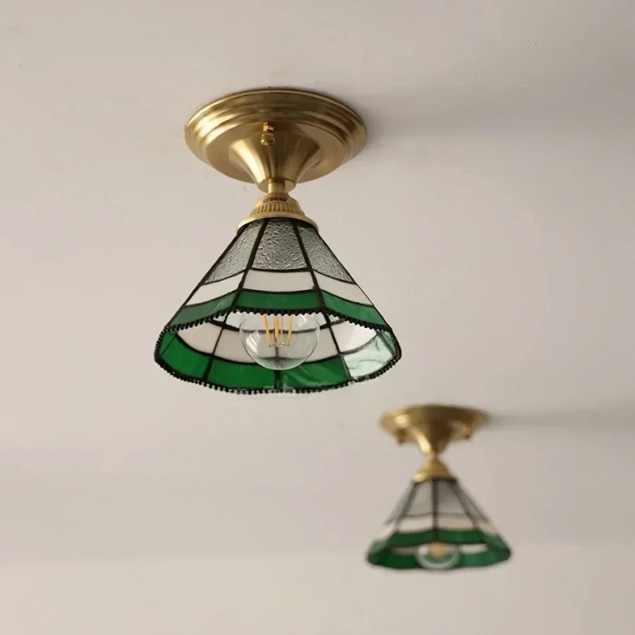 DecorBites™ Glass LED Ceiling Lamp Modern Copper Socket Ceiling Lights