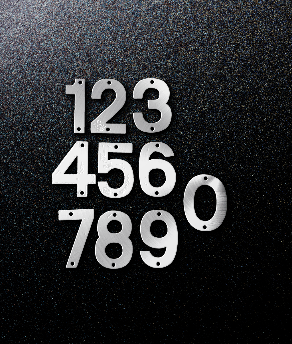 7 inch Modern Metal House Numbers / Metal Address Numbers / Metal Street Address Numbers