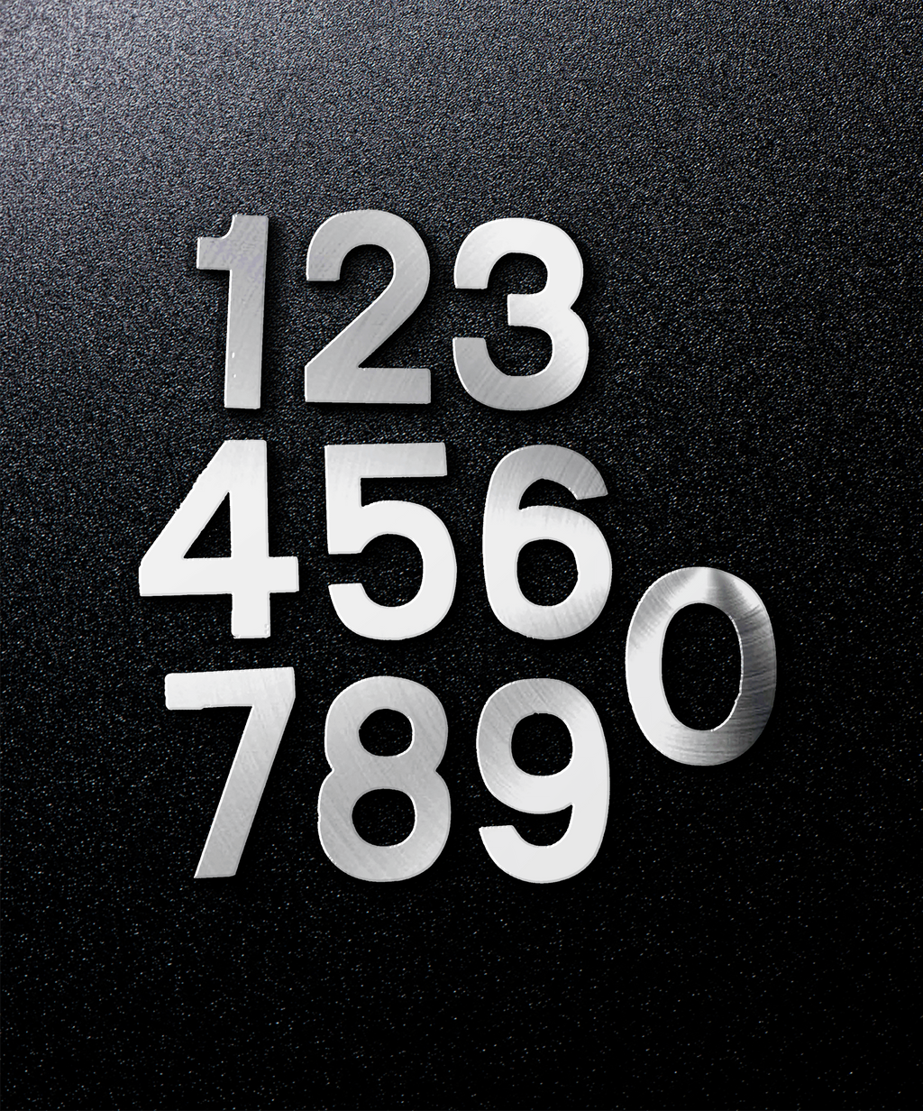 3 inch Modern Metal House Numbers / Metal Address Numbers / Metal Street Address Numbers