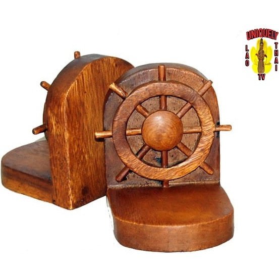Ships Helm Wheel Bookends