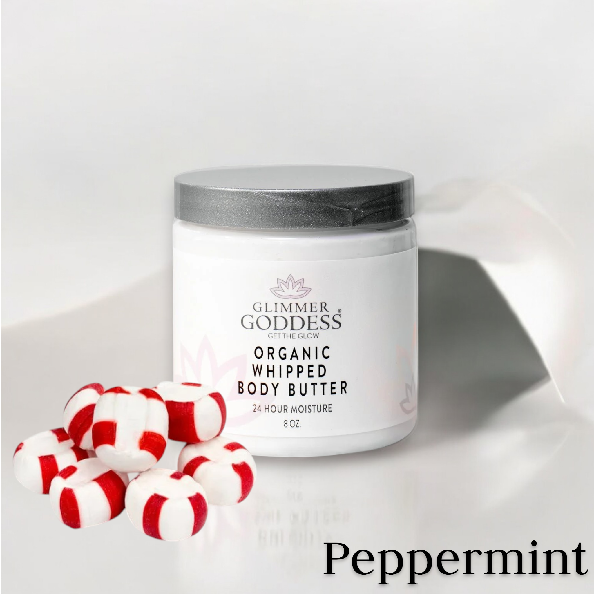 Glimmer Goddess Organic Whipped Body Butter - Peppermint Vanilla