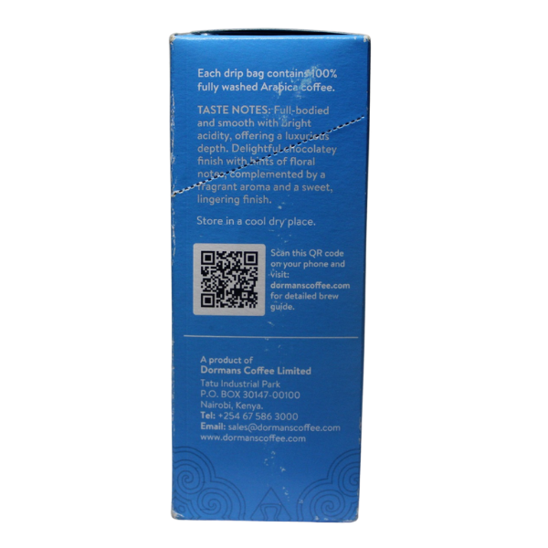 Dormans AA Blue Mountain Drip Coffee Bags 11g side information panel