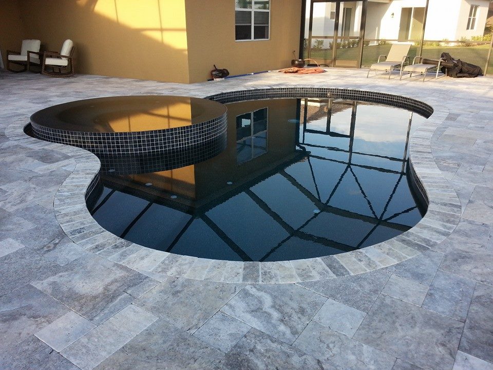 Silver Travertine Tumbled Pavers - Natural Stone Outdoor Patio Slip Resistant Finish