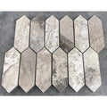 Silver Shadow Marble Strada Design Mosaic Tile 12x12 Honed Finish
