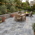 Silver Travertine Tumbled Pavers - Natural Stone Outdoor Patio Slip Resistant Finish