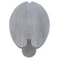 Silver Travertine Vein-Cut Coffee Table with Conic Legs Honed