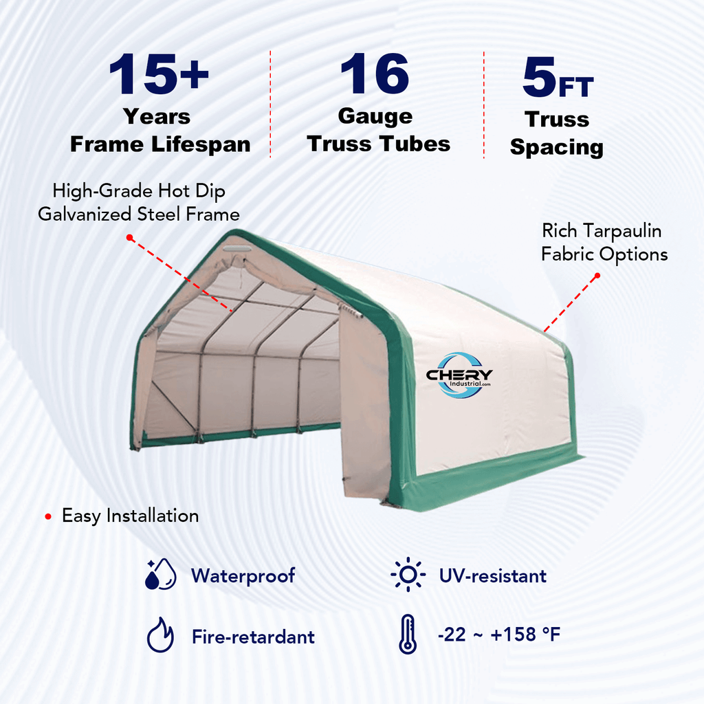 W20'xL40'xH12' Single Truss Storage Shelter