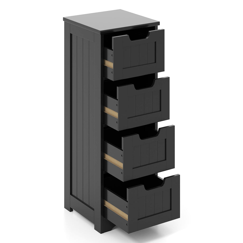 Free-Standing Side Storage Organizer with 4 Drawers