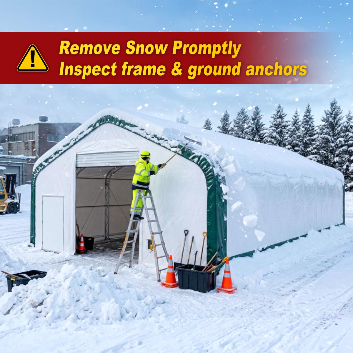 W30'xL60'xH20' Double Truss Storage Shelter