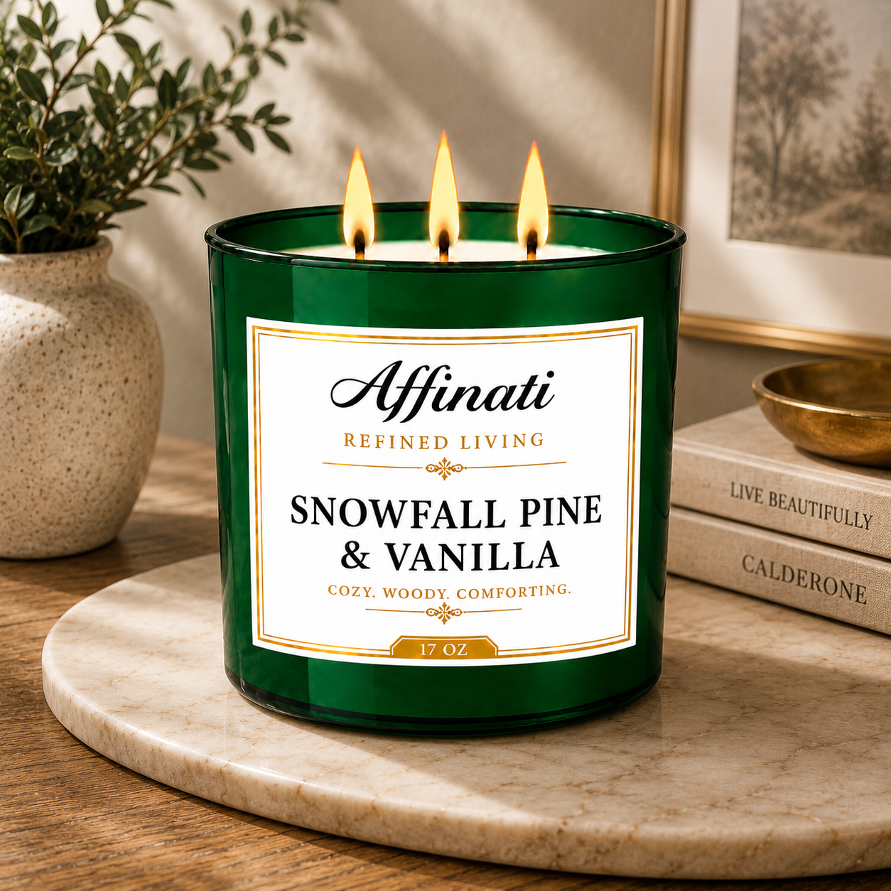 Snowfall Pine & Vanilla 3-Wick Candle