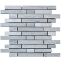 White Marble Strip Liner Mosaic Tile 12x12 - Honed Finish