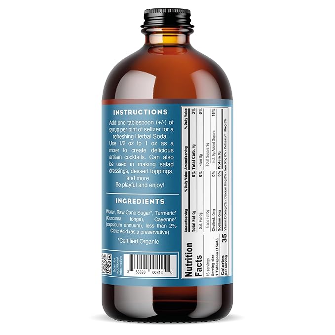 Spicy Turmeric Simple Syrup - Organic