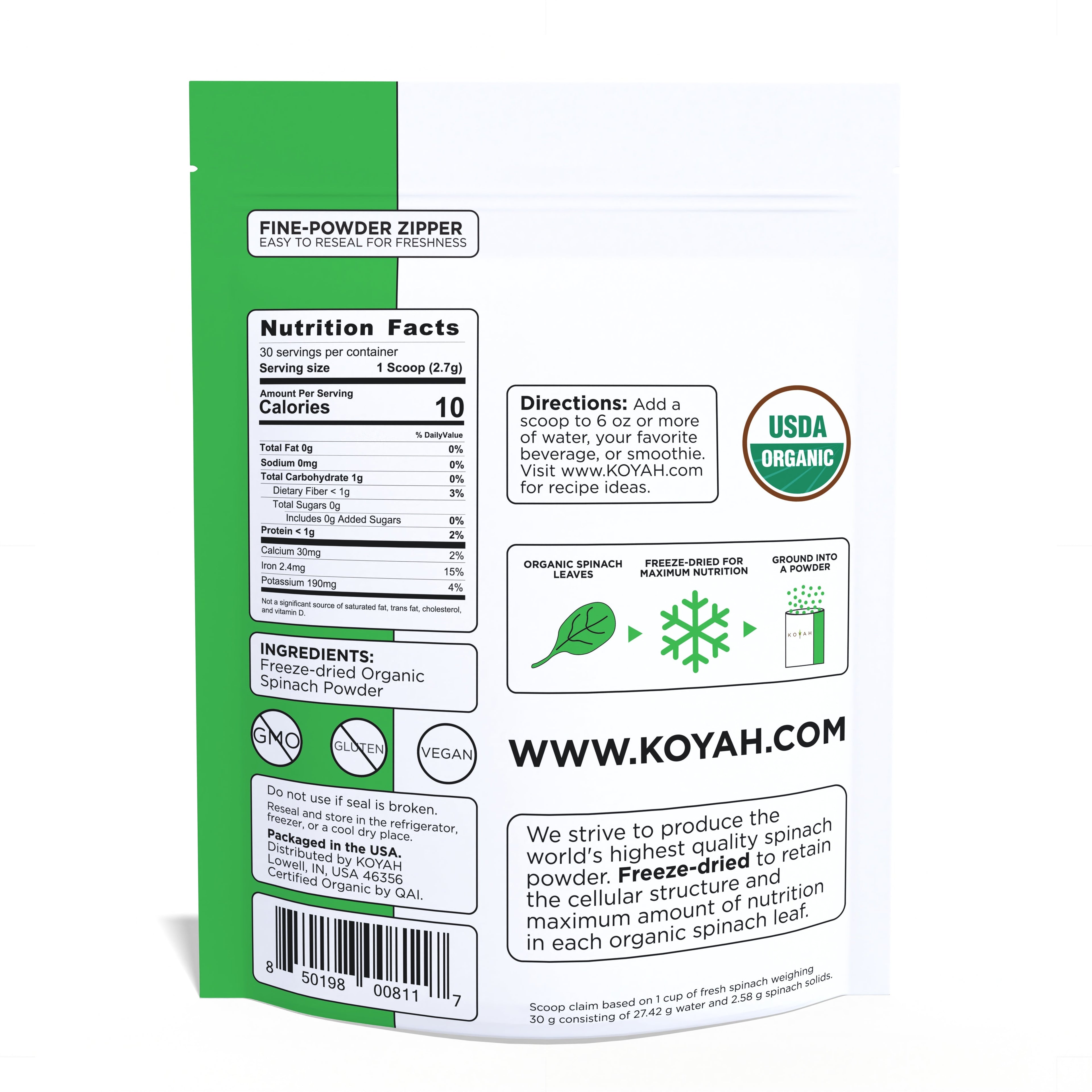 Organic Spinach Powder