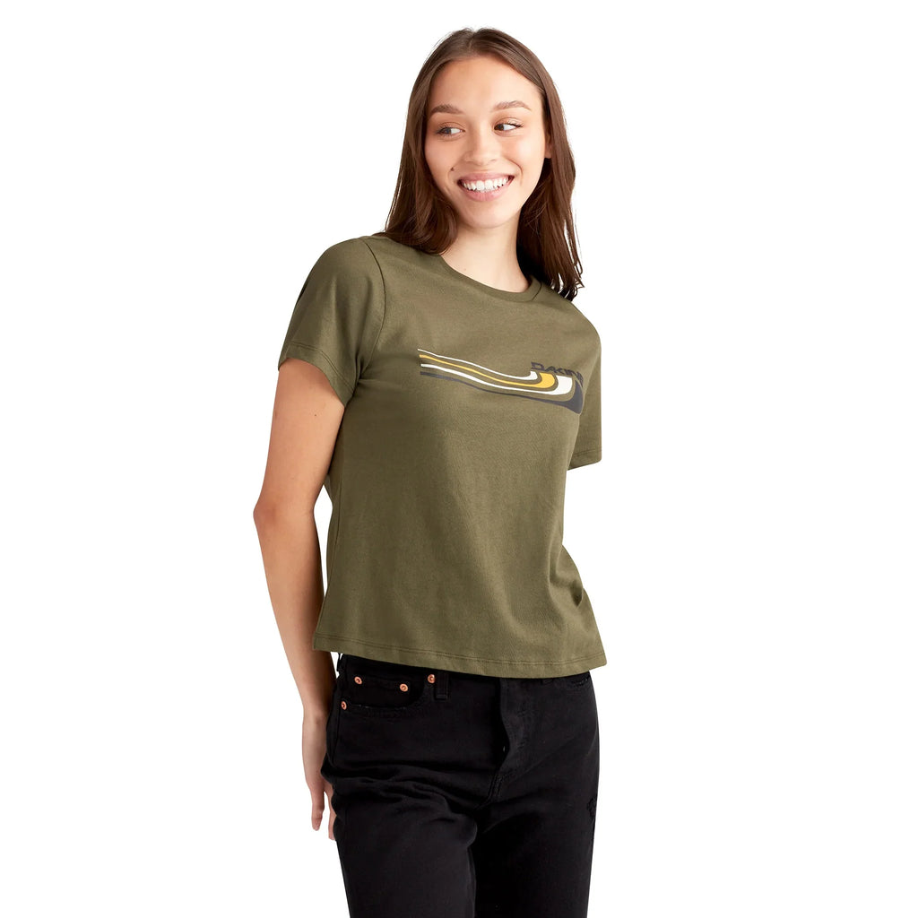 WOMEN'S STACKED RAIL S/S TEE