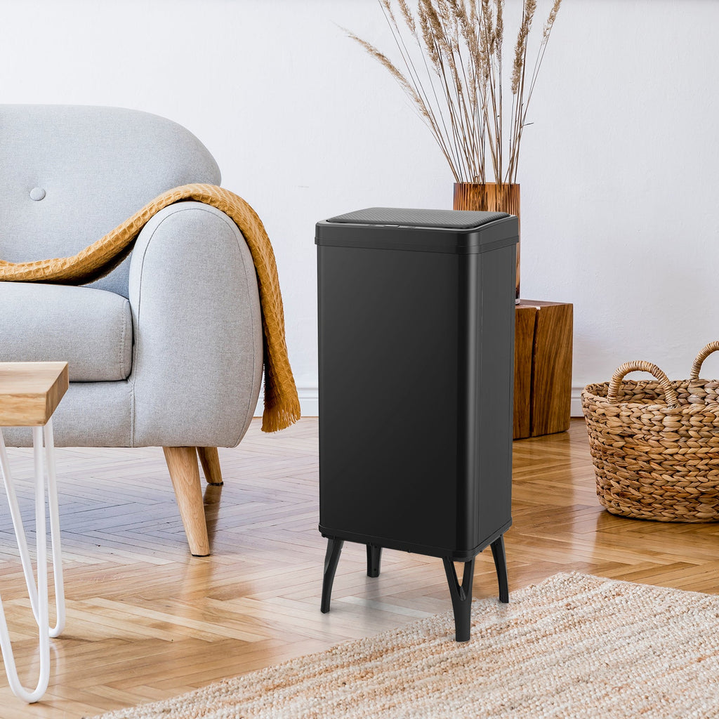 13.2 Gallon Stainless Steel Trash Can with Stay-on Lid and Soft Closure