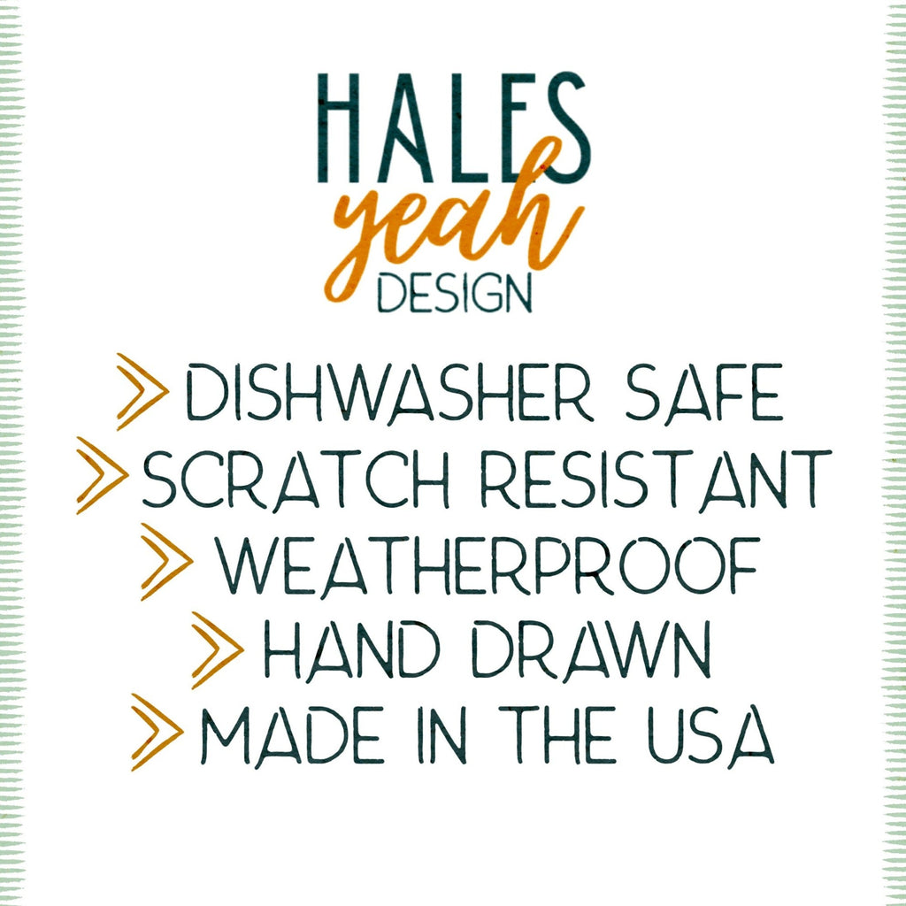 Hales Yeah Design Cool Beans Sticker ~3" at Longest Edge