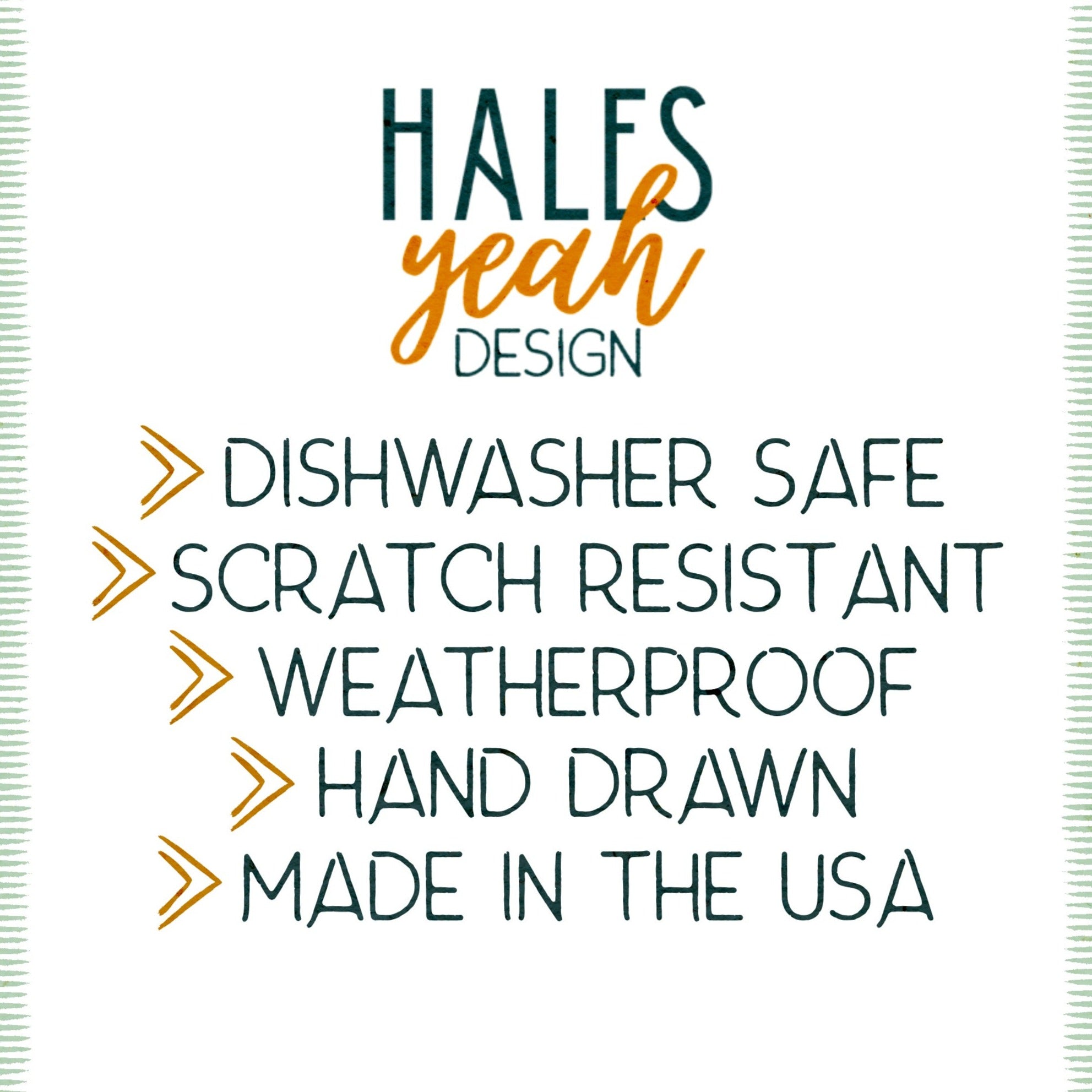Hales Yeah Design Cabin Scene Sticker ~3" at Longest Edge
