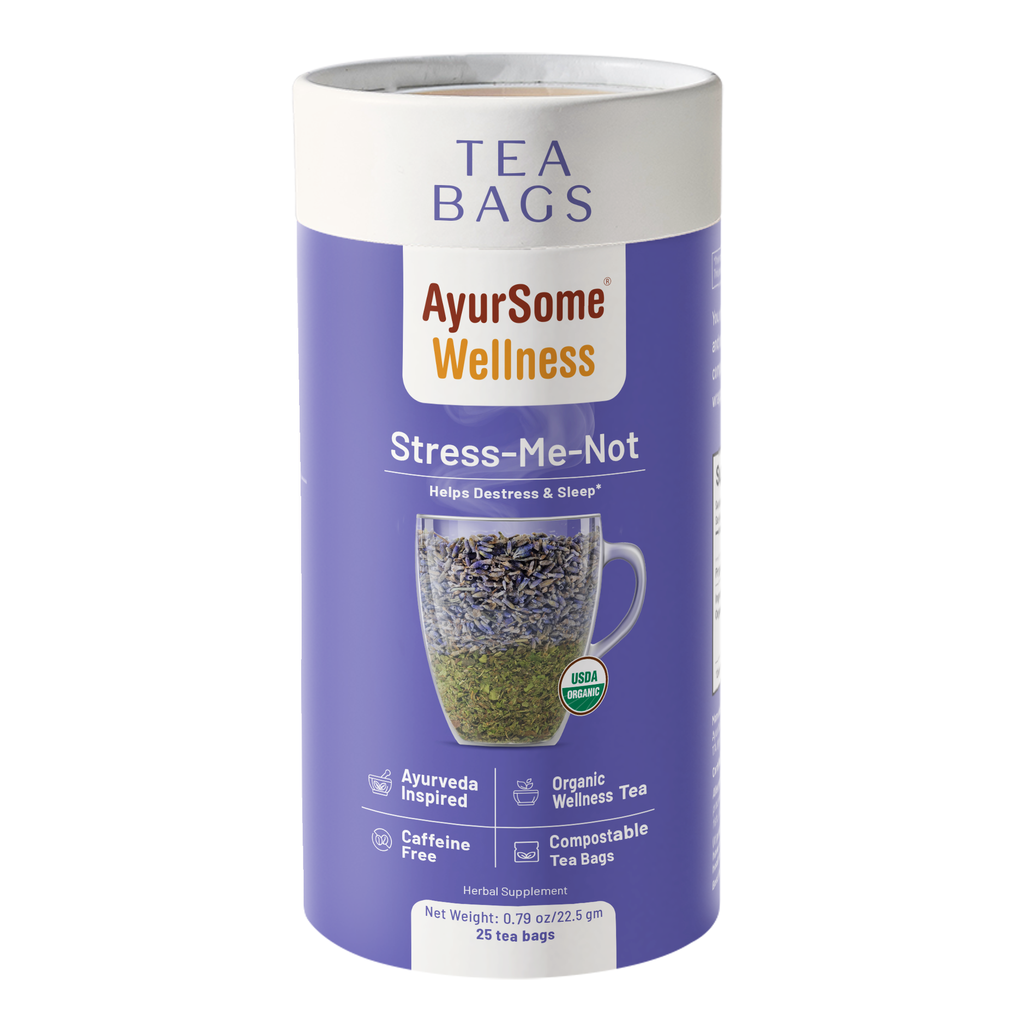Stress-Me-Not Tea | Organic Lemon Balm, Lavender Tea Blend