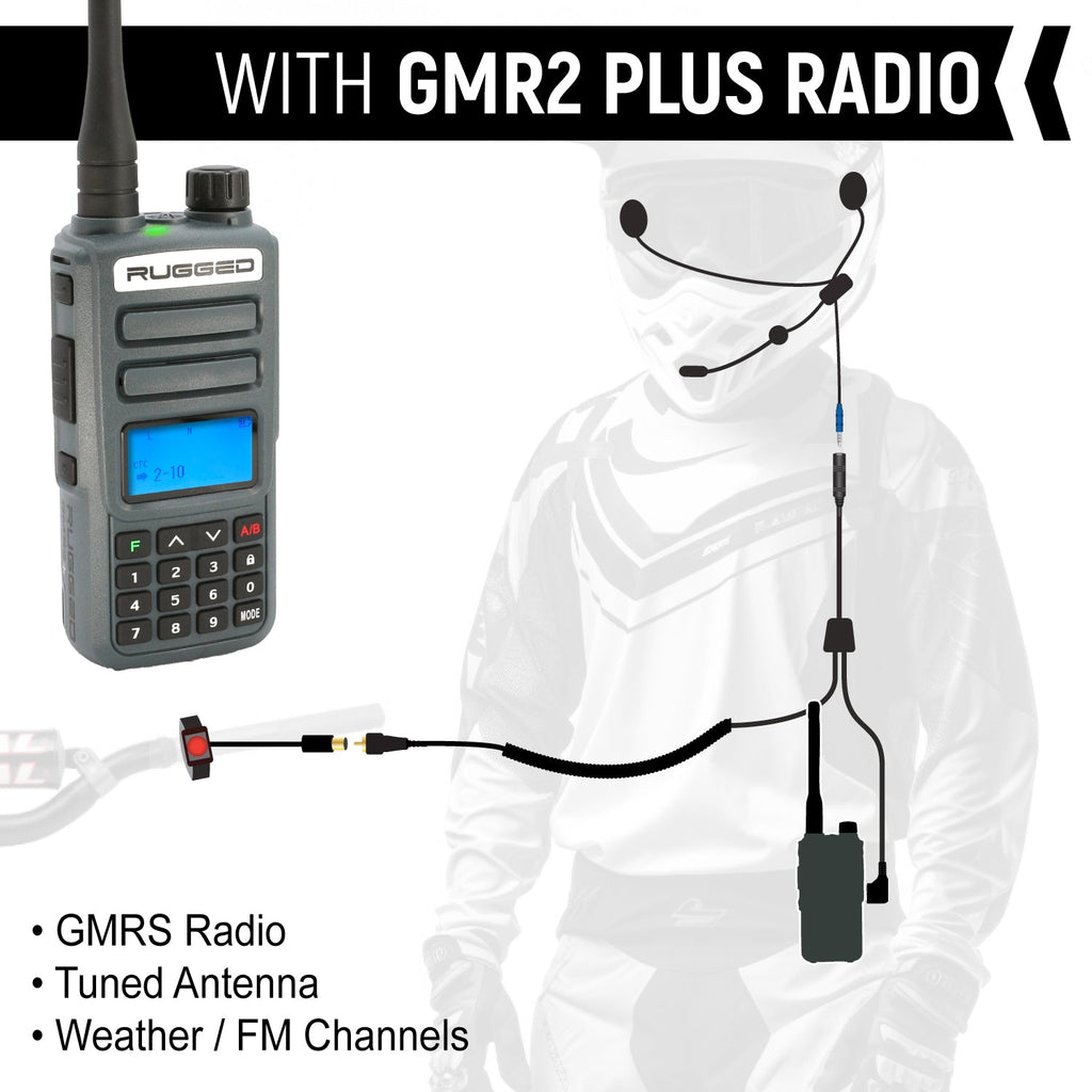 SUPER SPORT Complete Motorcycle Communication Kit with Lightweight SPORT Cables - GMR2 Plus