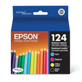 New, Pre-Owned - Epson T124 Standard Yield Tri-Color Ink Cartridge, T124120-BCS-4-Pack
