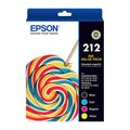 New, Pre-Owned - Epson 212 Standard Yield Multi-Color (4-Pack) Ink Cartridge, T212520-S