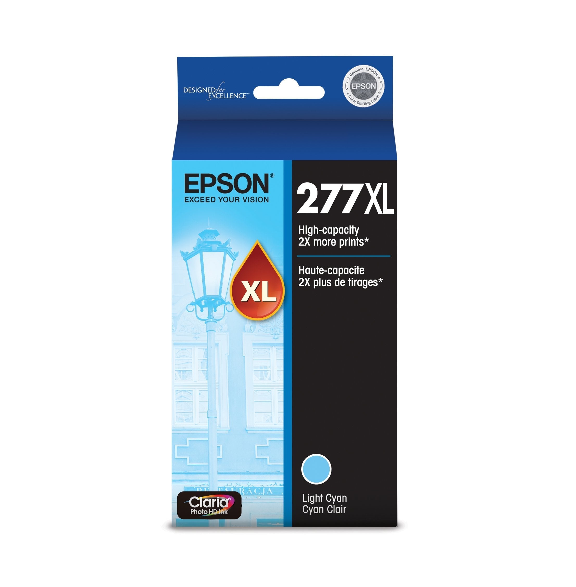 New, Pre-Owned - Epson 277XL High-Yield Light Cyan Inkjet Cartridge, T277XL520-S