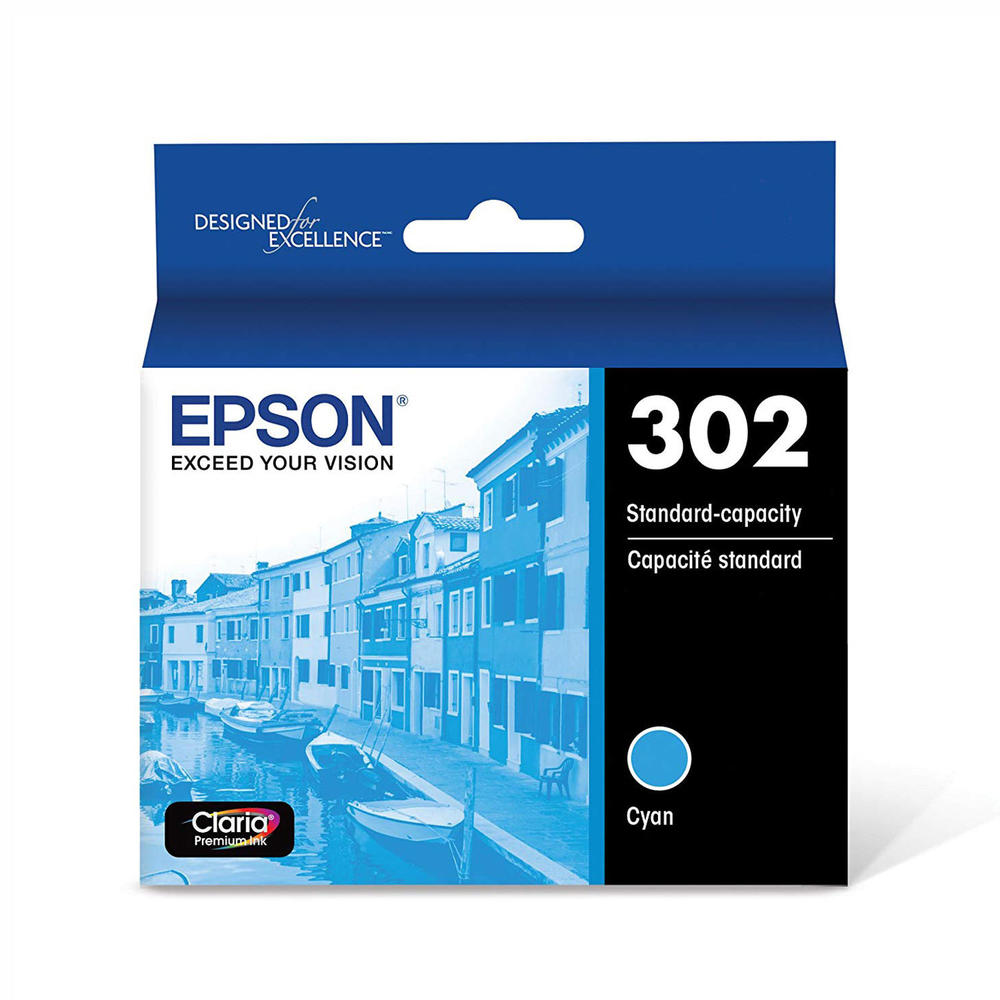 New, Pre-Owned - Epson 302 Cyan Ink Cartridge, T302220