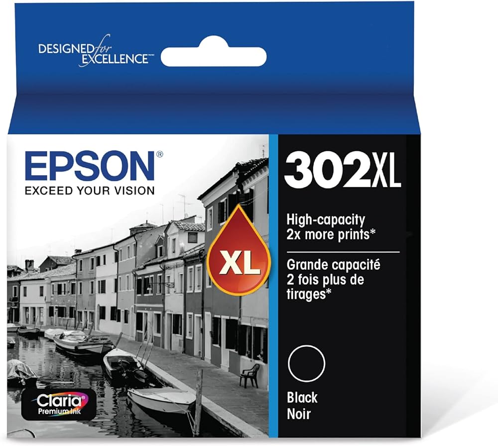 New, Pre-Owned - Epson 302XL Black Ink Cartridge, T302XL020