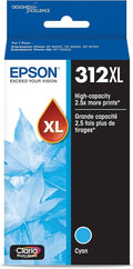 New, Pre-Owned - Epson 312XL High-Yield Cyan Ink Cartridge, T312XL220