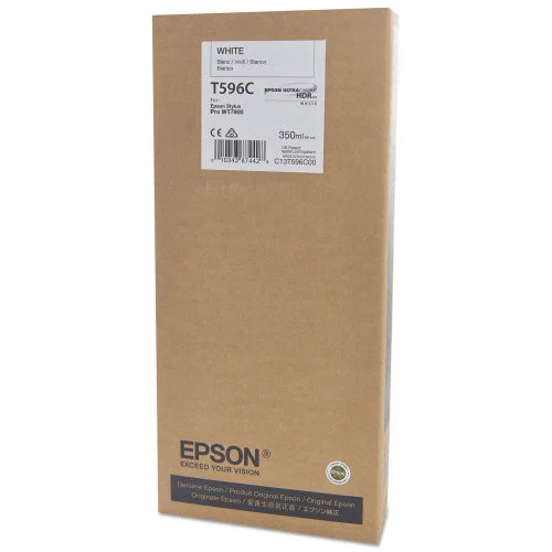 New, Pre-Owned - Epson T596 White Ink Cartridge, T596C00