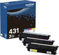 New, Pre-Owned - Brother Standard-Yield Cyan, Yellow and Magenta Toner Cartridge, TN431-3PK