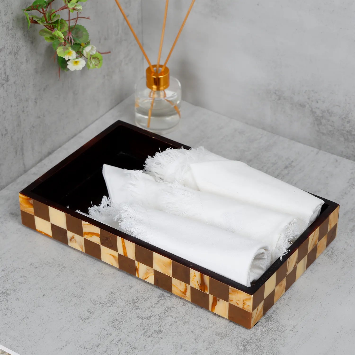 Parlour Gambit Vanity Tray 10x6 Bathroom Catchall Organizer
