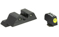 Trijicon HD XR Night Sight Set |  3 Dot Green Tritium With Yellow Front Outline |  Fits Glock 17/19/26/27/33/34