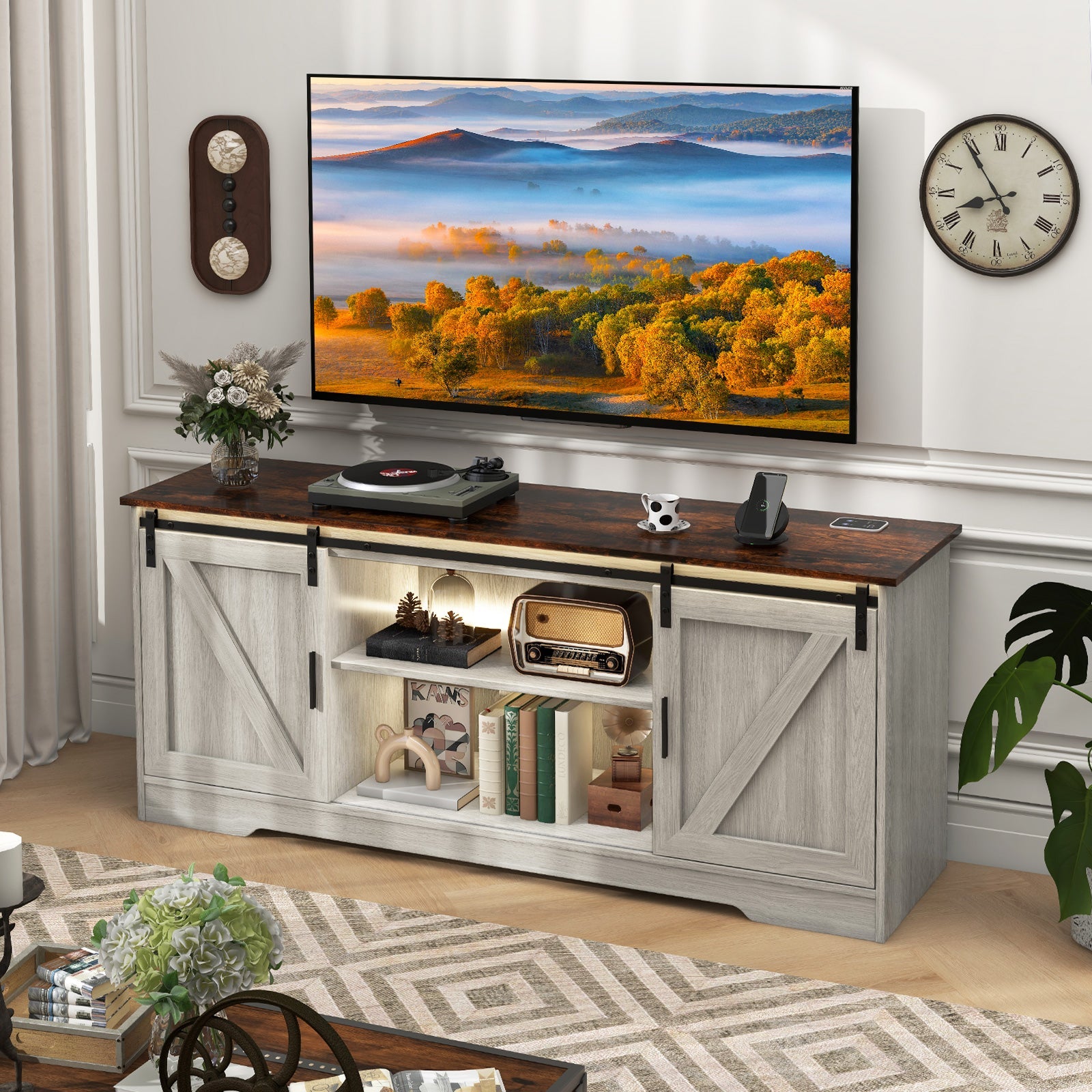 TV Stand for 65 Inch TVs Media Console Table for Living Room