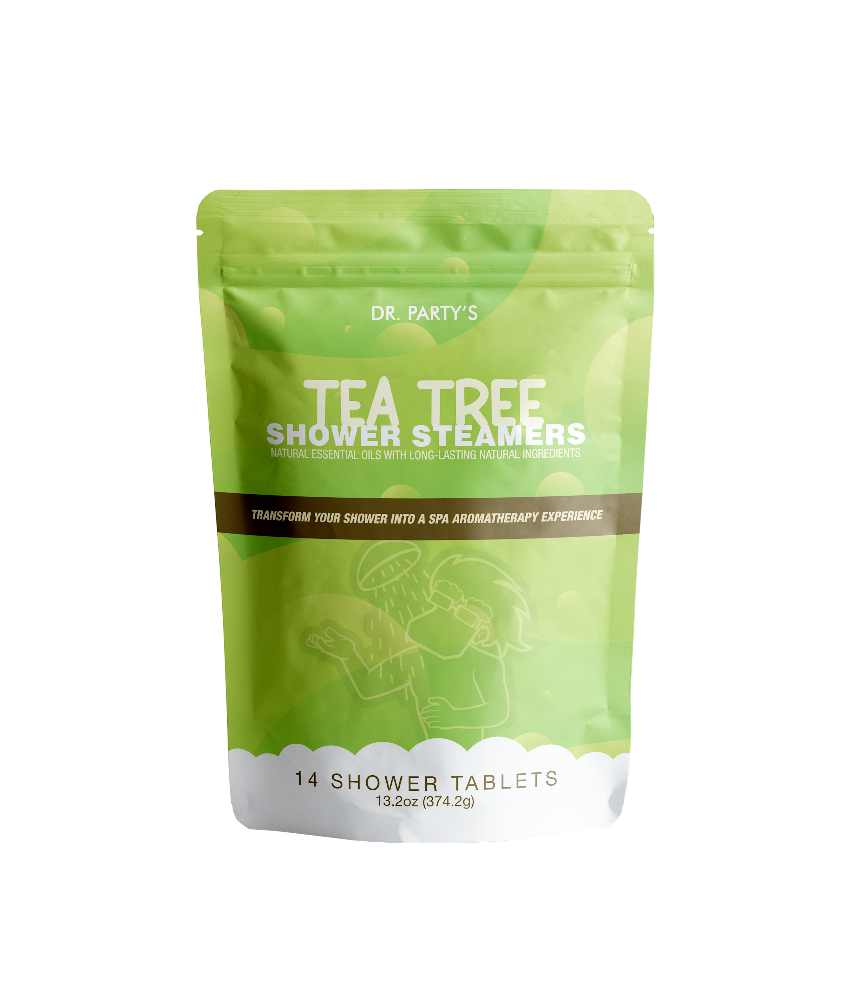 Tea Tree Scented Shower Steamers - Invigorating Aromatherapy Shower Bombs, Board Certified Dermatologist Approved, Pack of 14