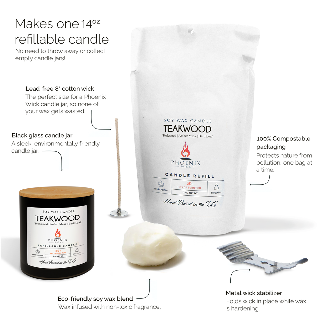 Teakwood - Candle-Making Kit + Jar