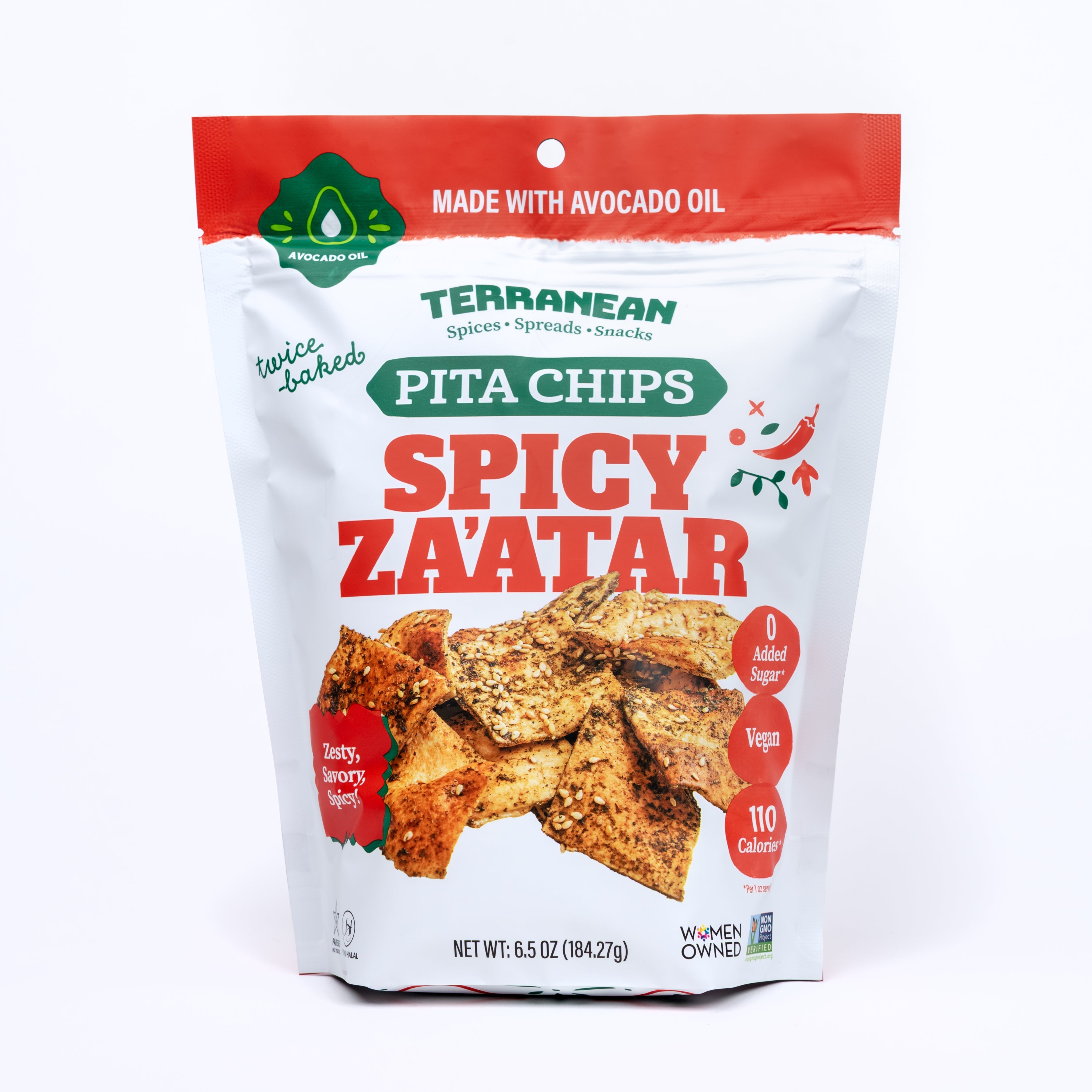 Avocado Oil Twice-Baked Pita Chips 12 Pack