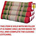 Thai Pillow Red  Pea Green No Fill