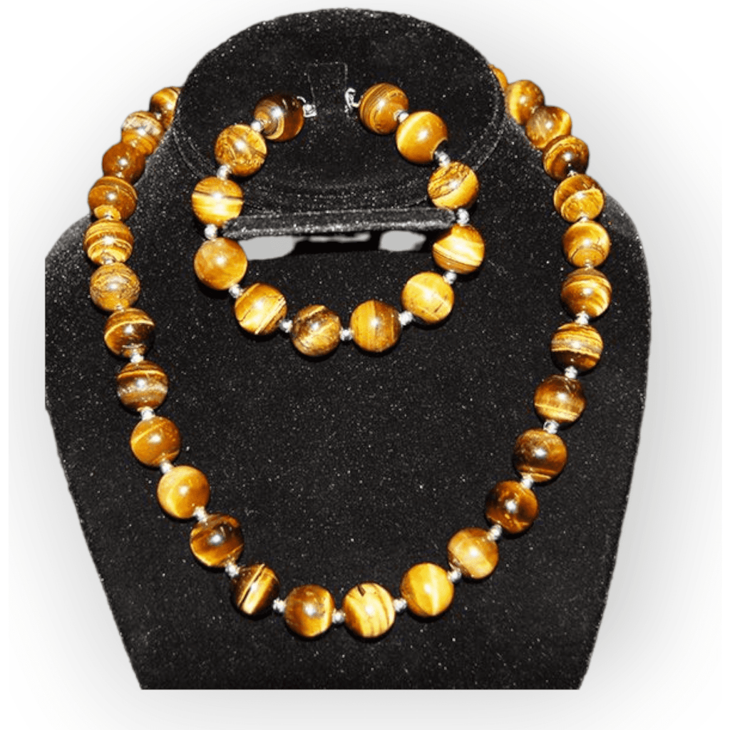 Tiger Eye Necklace and Bangle Set