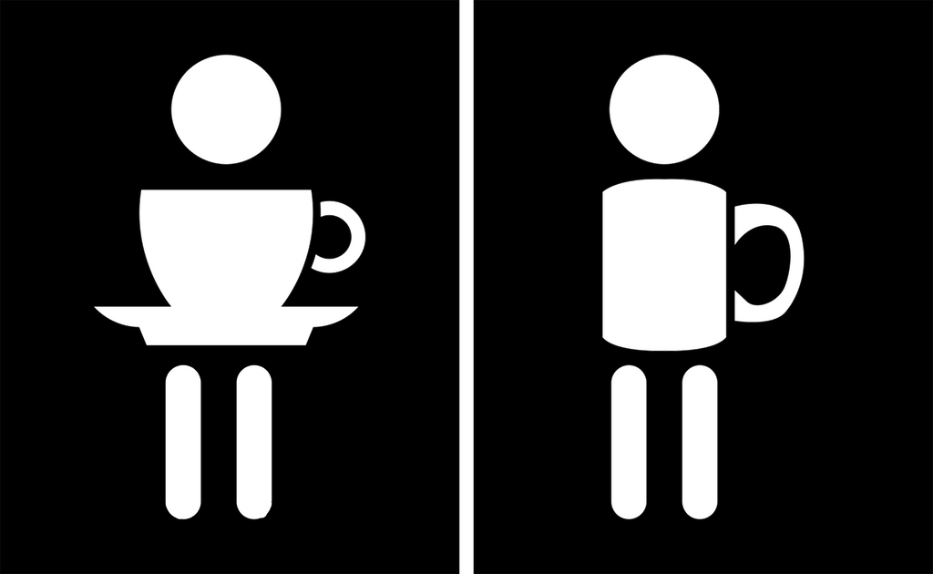 Restroom Sign Bathroom Sign Men Women Cup